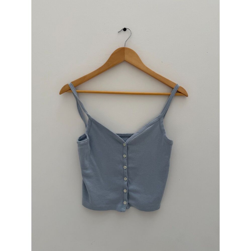 Brandy Melville Light Blue Chambray Top